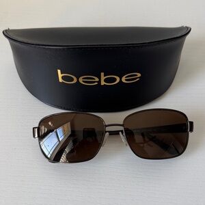 Bebe Black and Brown Sunglasses with Case